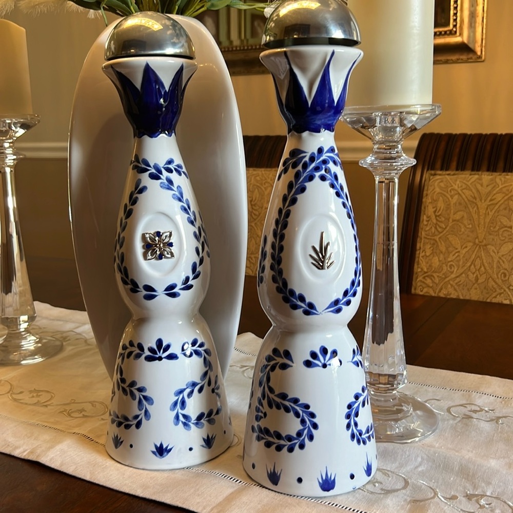 Blue and White Decorative Azul Decanter! Sold Seperatly.